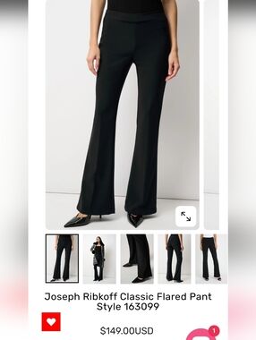 NWOT - Joseph Ribkoff Classic Flared Pants Pull On Stretchy Slacks Sz. 4